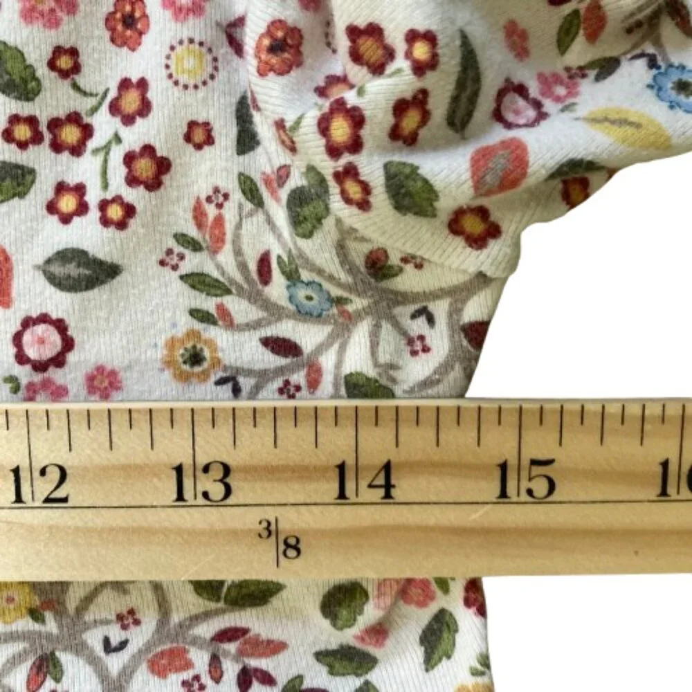 Gymboree Girl's Dress Cotton Knit Floral Print Short Sleeves Round Neck, sz. 12